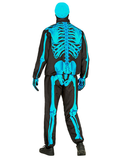 Felnőtt neonkék csontváz jelmez