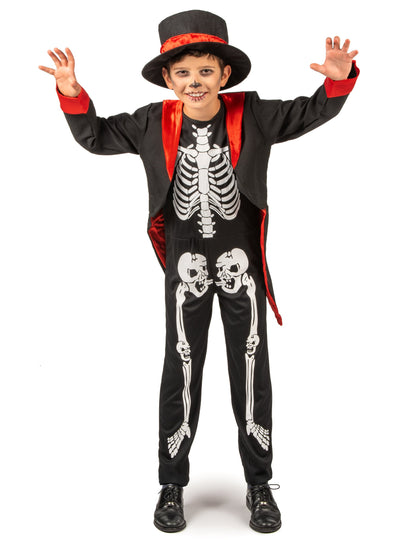 Elegáns fiú csontváz jelmez