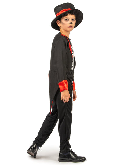 Elegáns fiú csontváz jelmez