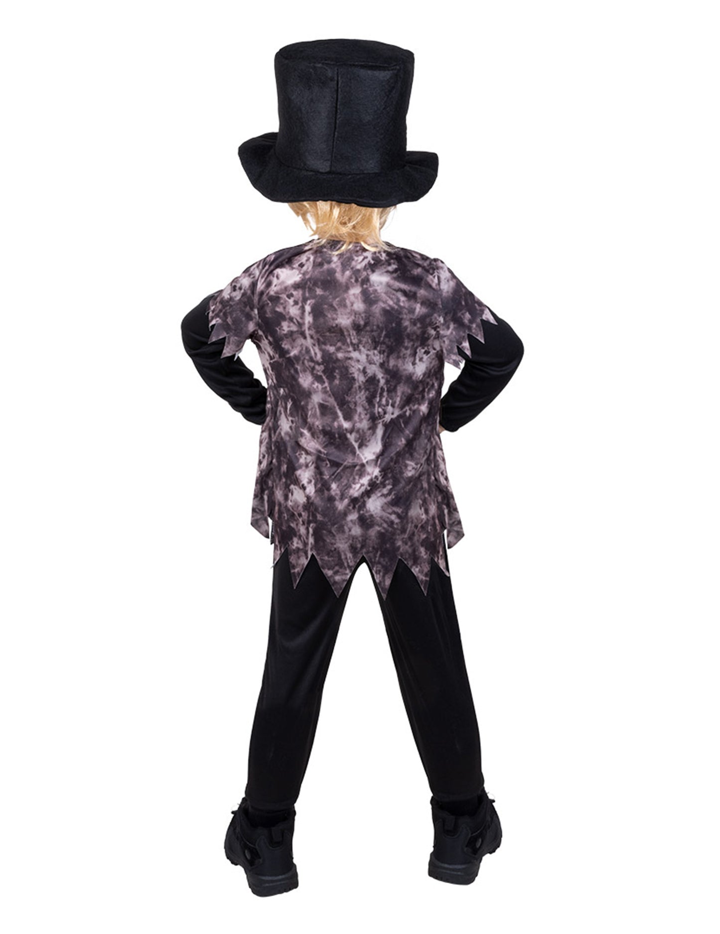 Vue de dos du déguisement squelette de la nuit