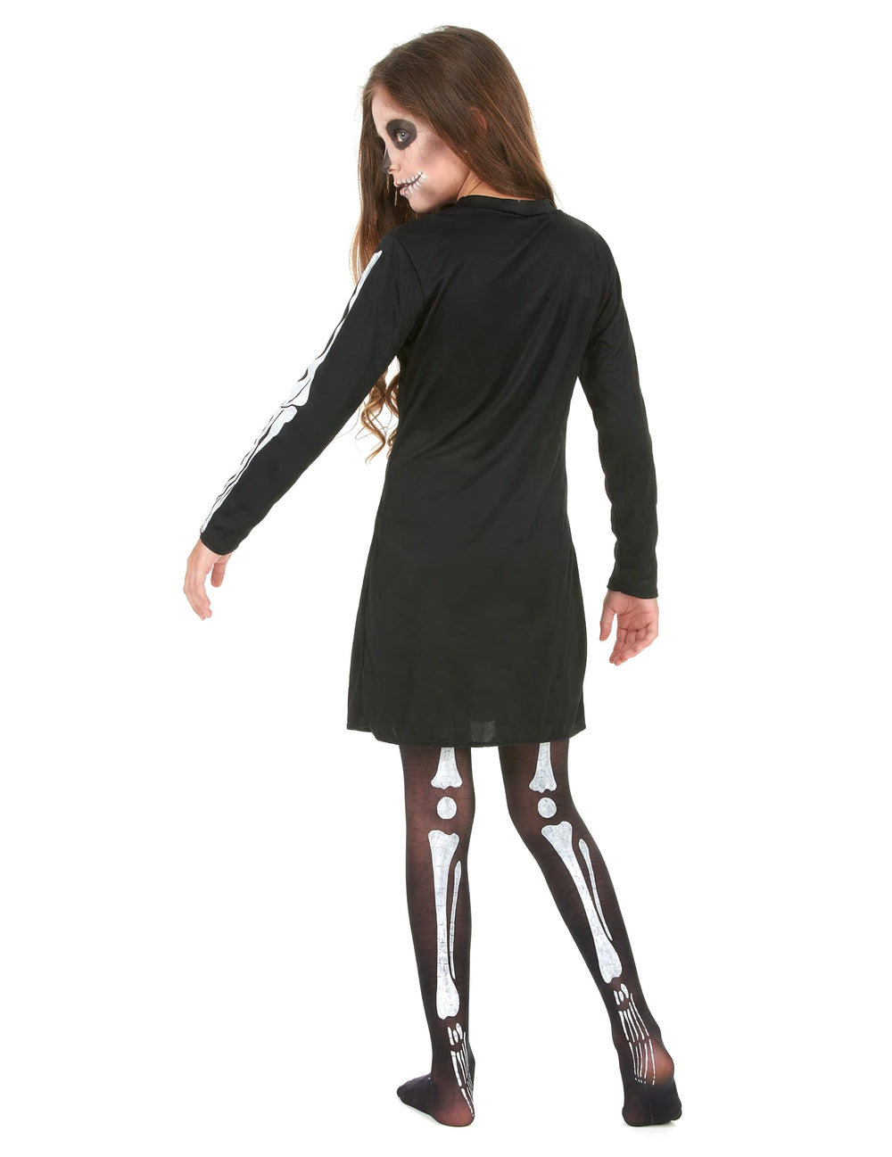 Vue de dos du déguisement de squelette Halloween