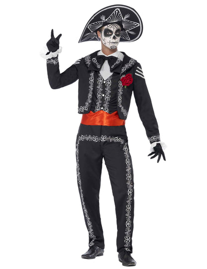 Mexikói csontváz álruhás ember dia de los muertos