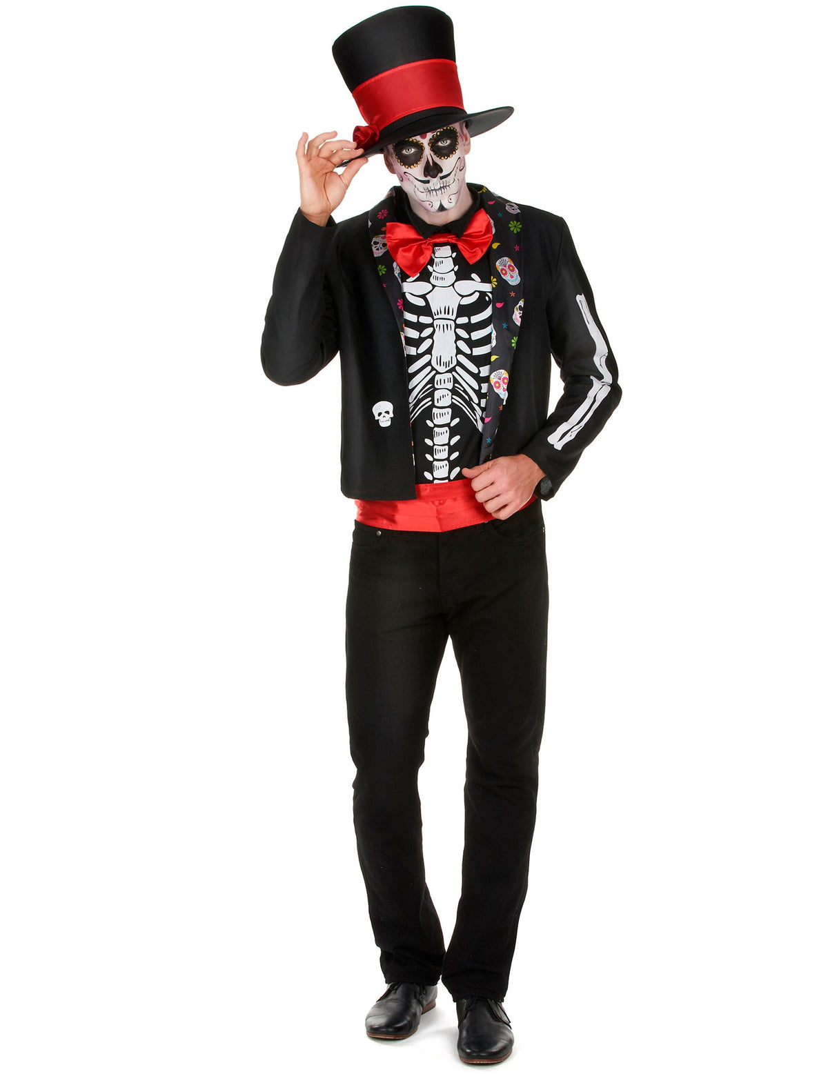 Csontváz álruhás dia de los muertos férfiak dia férfiak