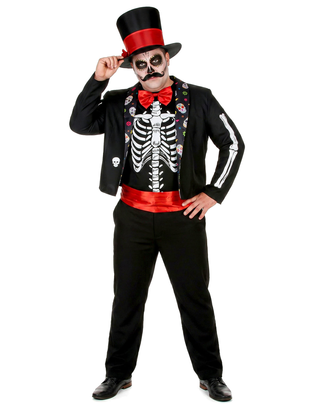 Csontváz álruhás dia de los muertos férfiak dia férfiak
