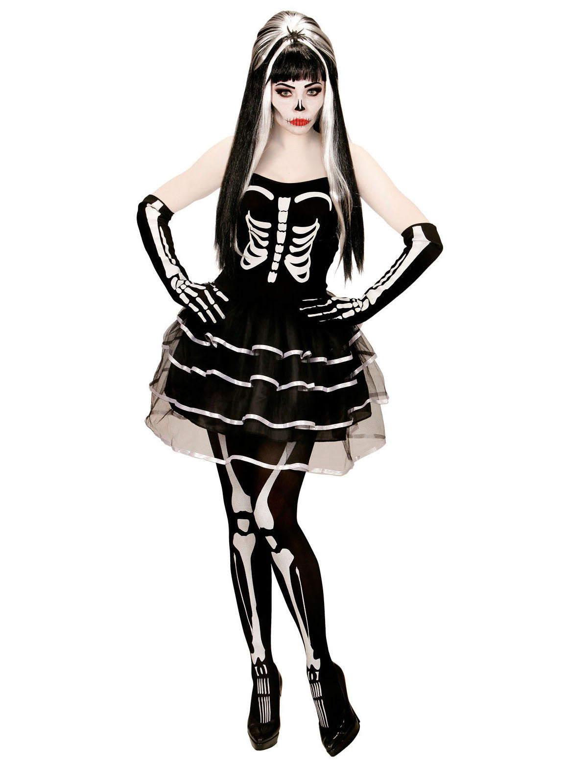 Halloween nő csontváz álruhás