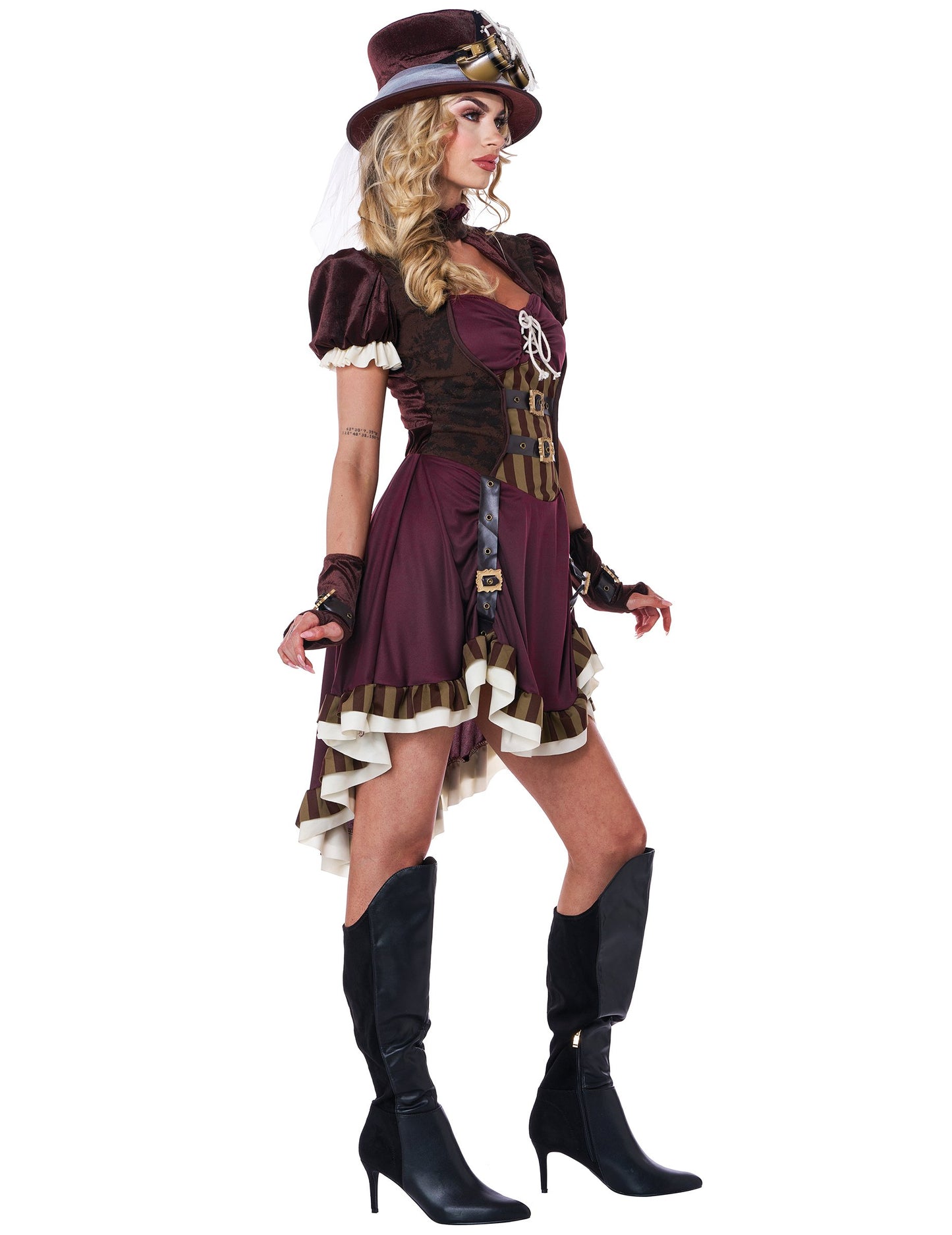 Bordeaux nő steampunk jelmez