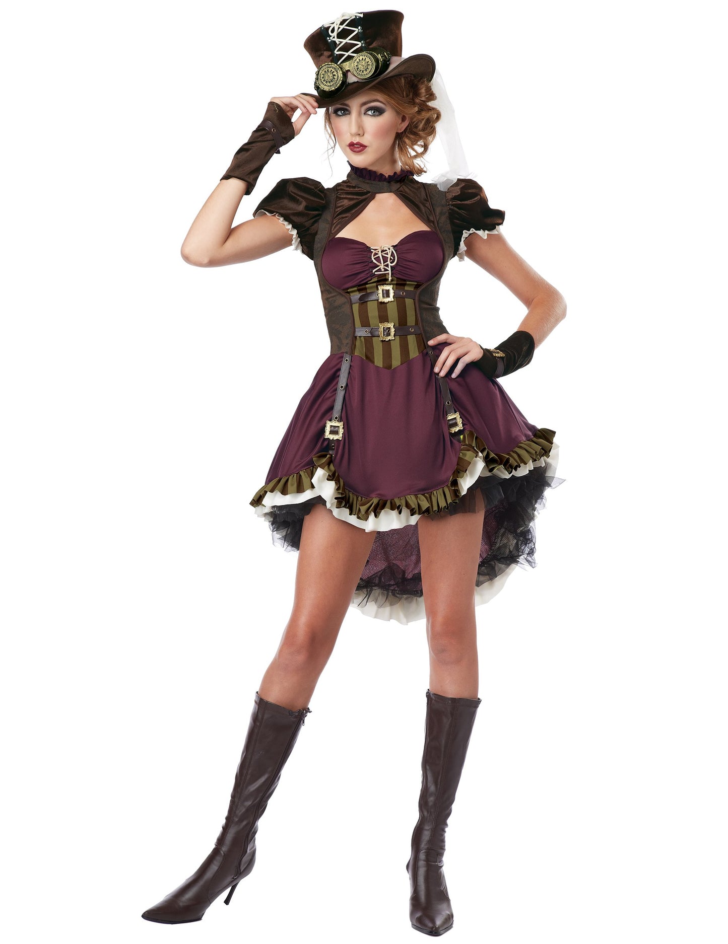 Bordeaux nő steampunk jelmez