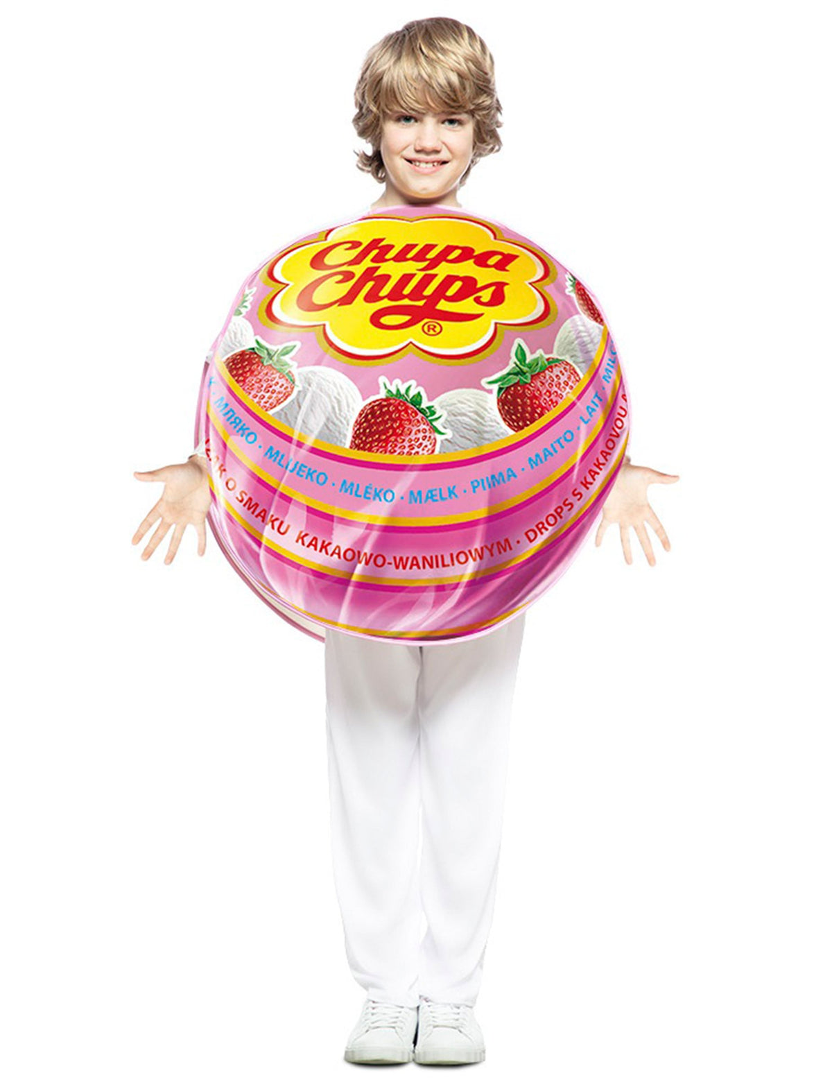 Déguisement de sucette Chupa Chups pour enfant rose parfum fraise