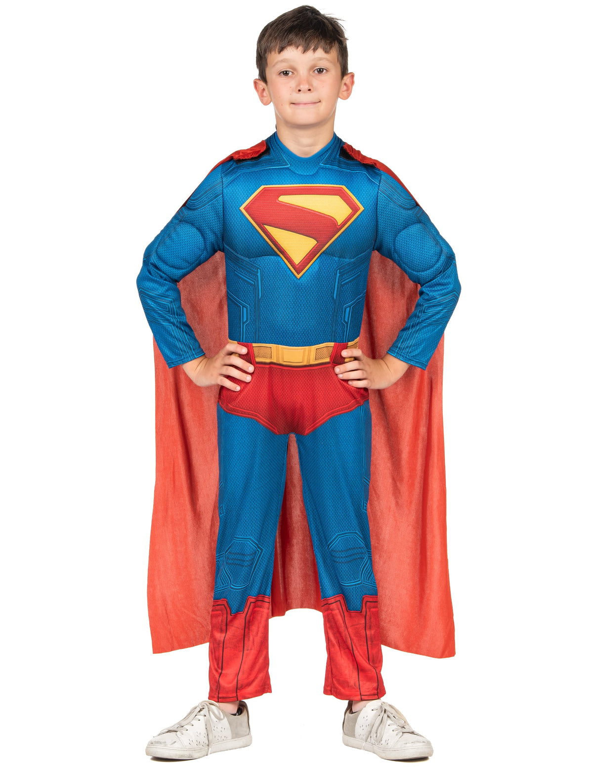 Vue de face du déguisement Superman Luxe