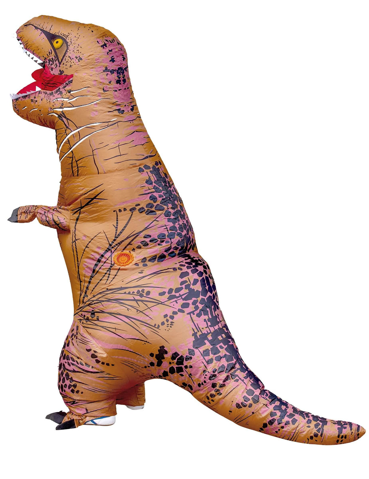 Oldalnézet a felnőtt T-rex vigyél jelmezről