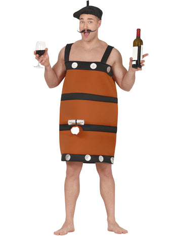 Humoros felnőtt boroshordó jelmez 