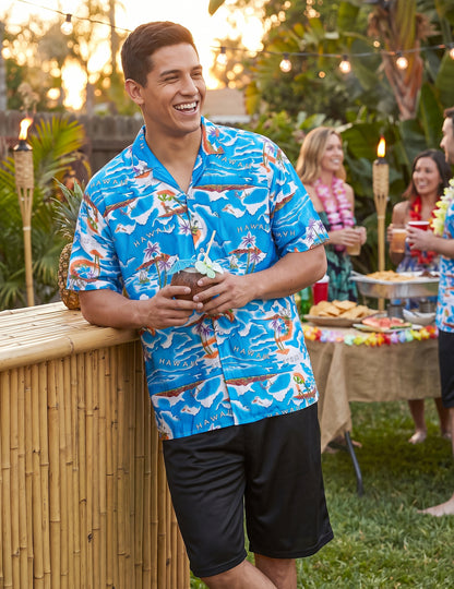 Hawaii turisztikai álruhás ember