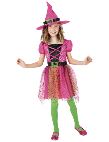 Rózsaszín boszorkány tutu álruhás lány kalap