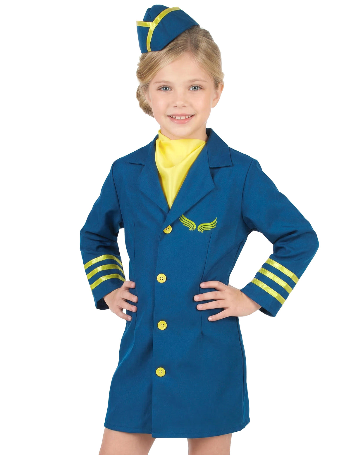 Plan rapproché du déguisement uniforme hôtesse de l'air
