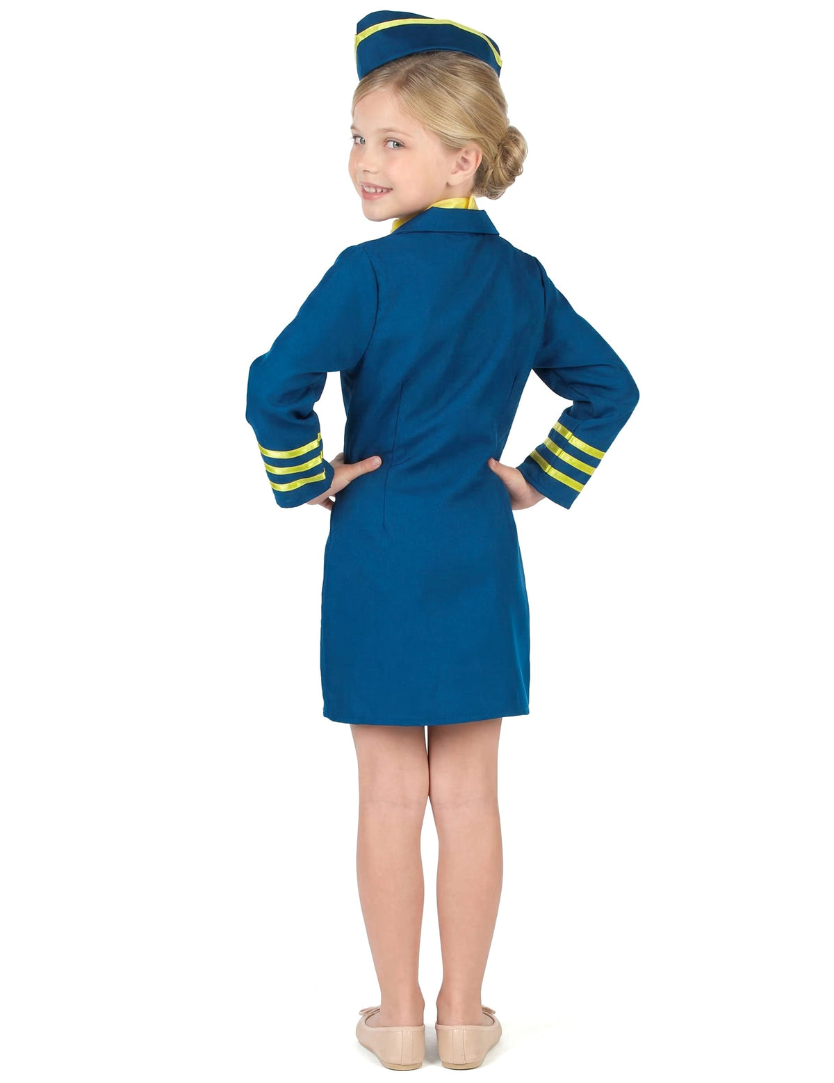 Vue de dos du déguisement uniforme hôtesse de l'air