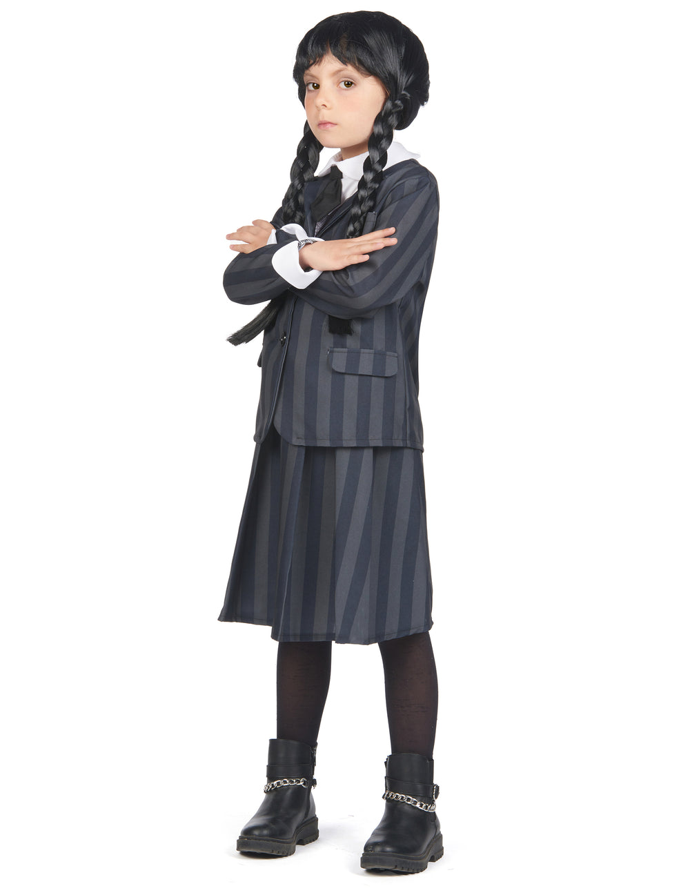 Vue de profil du déguisement uniforme scolaire gothique