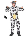 Déguisement de vache pour adulte noir et blanc avec pis