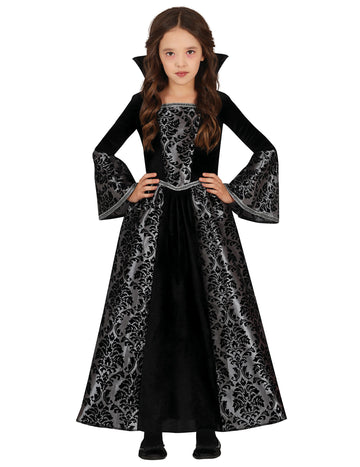 Lányok ezüst vámpír jelmeze