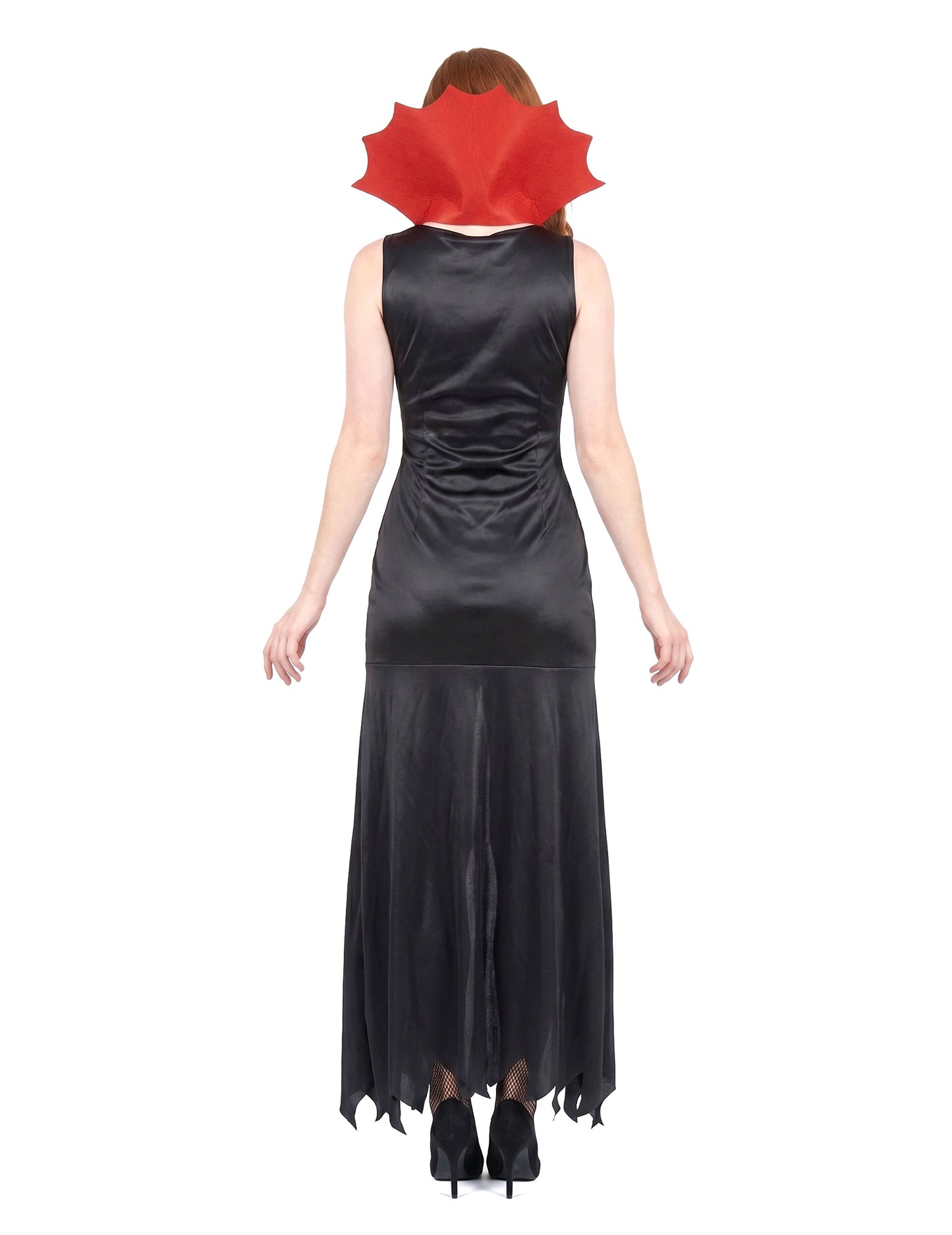Piros és fekete Halloween nő vámpír jelmez