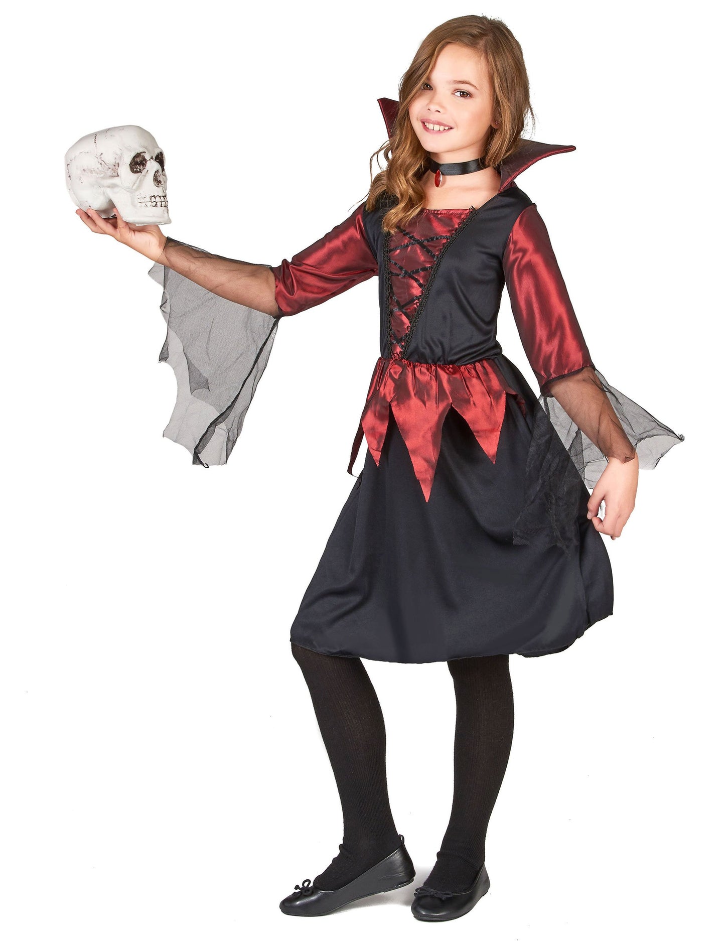 Szatén vámpír álruhás Halloween lánya
