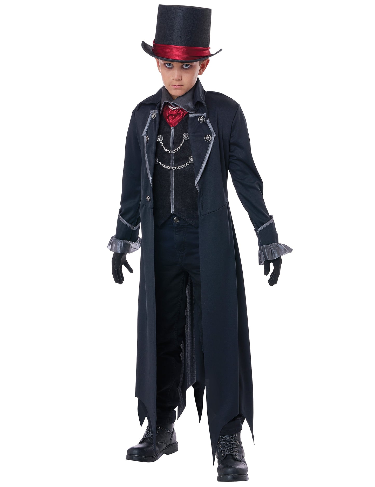 Vue d'ensemble du déguisement vampire gothique luxe pour garçon