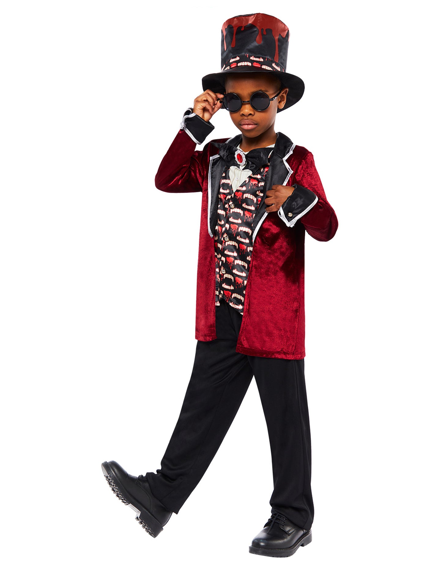 Gyerek szatén vámpír jelmez