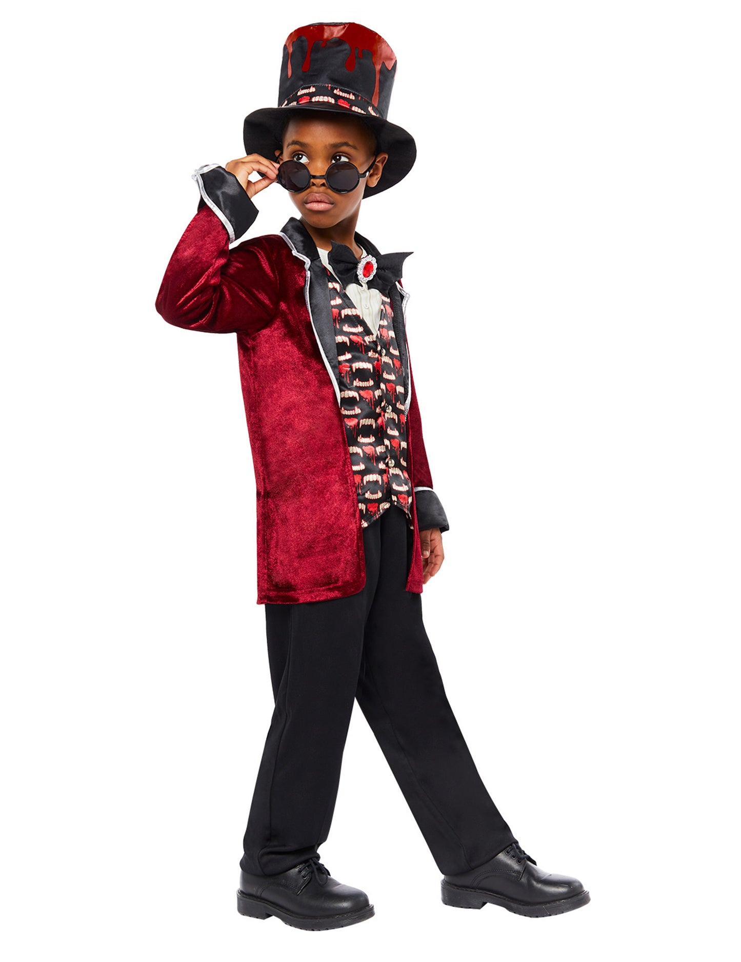 Gyerek szatén vámpír jelmez