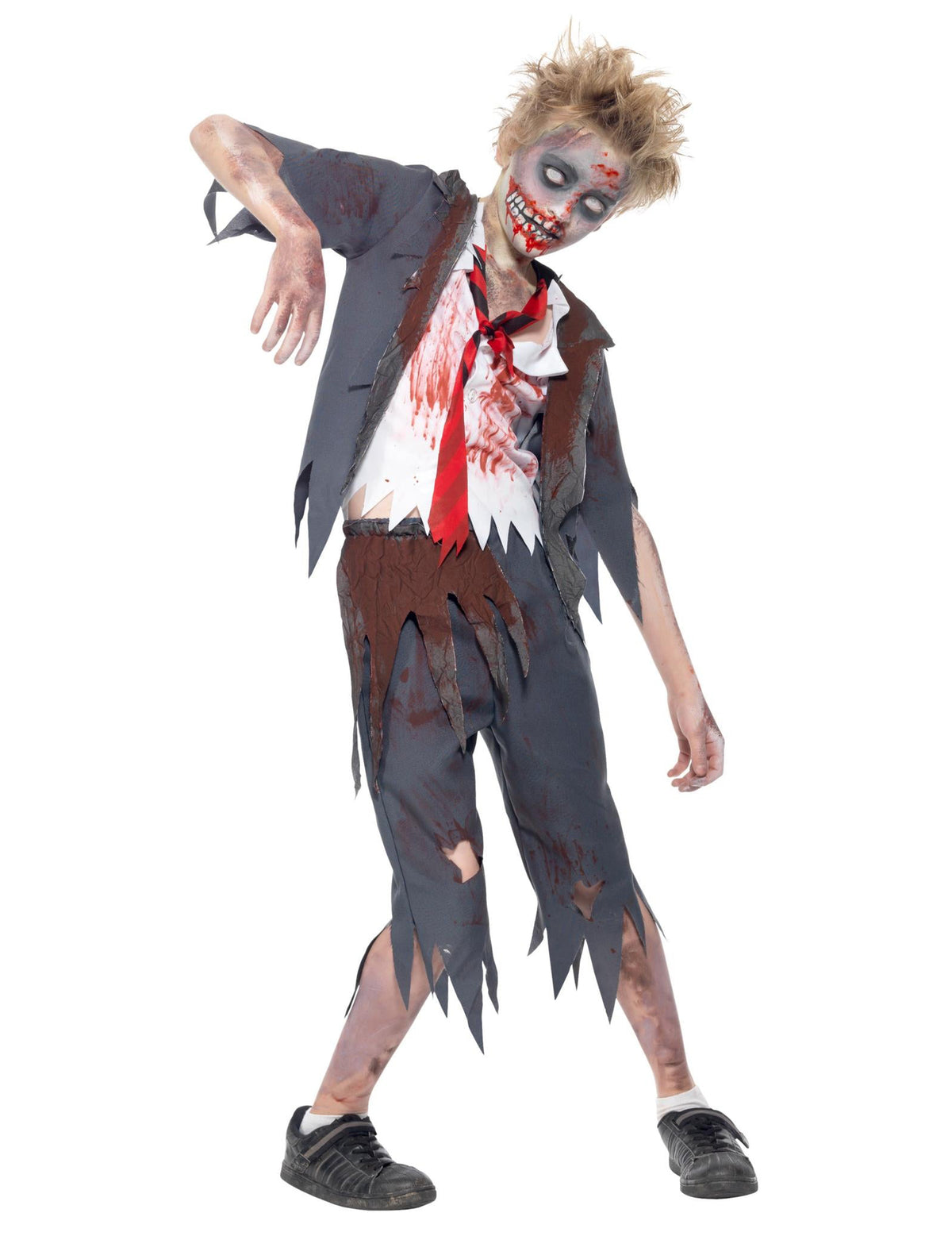 Vue d'ensemble du déguisement de zombie écolier