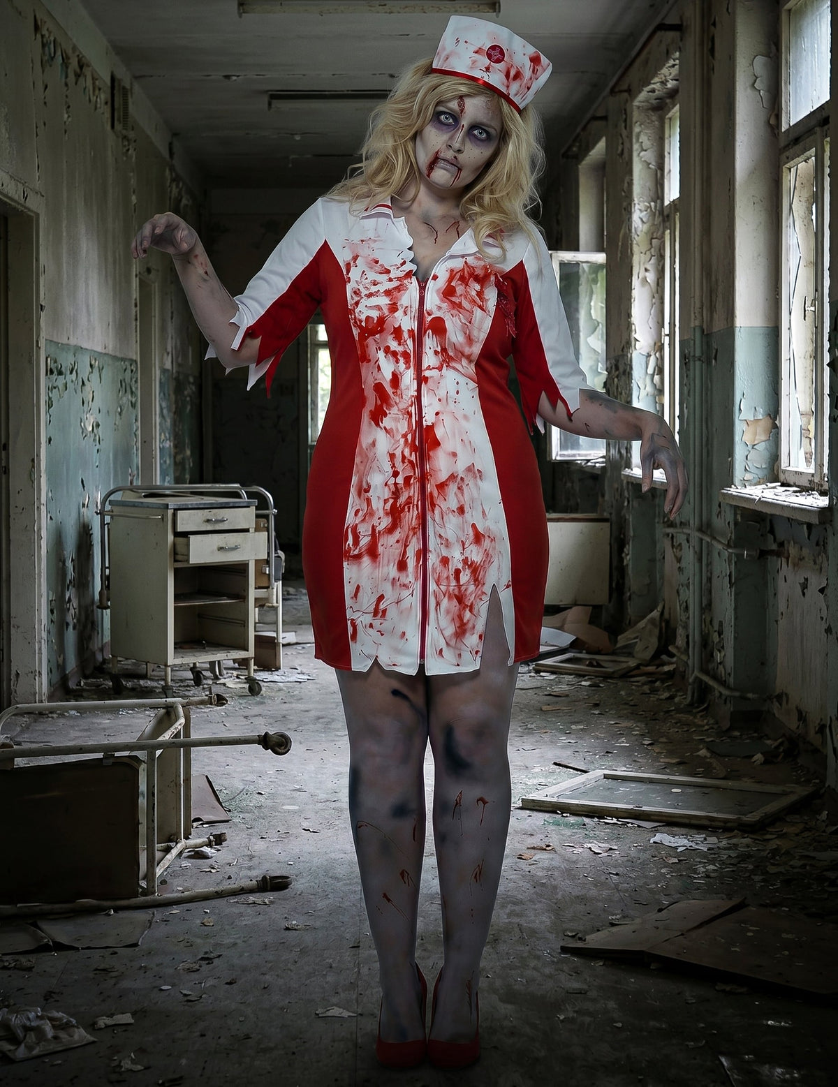Halloween nagy méretű zombi -szellőző zombi álruhás
