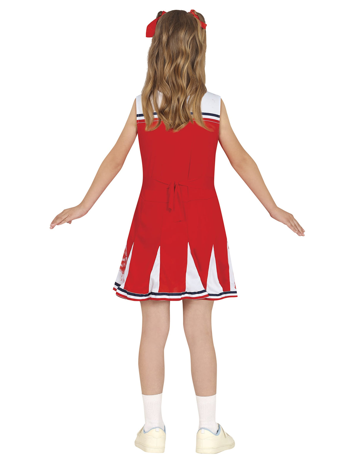 Vue de dos du déguisement zombie pompom girl pour fille
