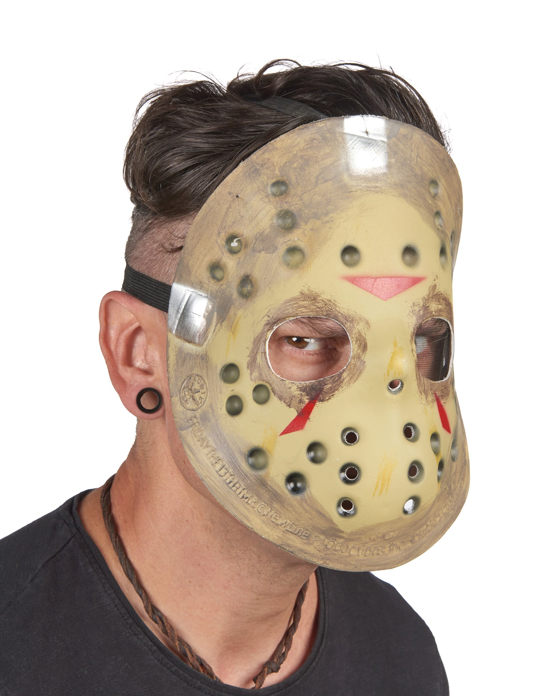 Vue de profil du demi-masque Jason Vendredi 13