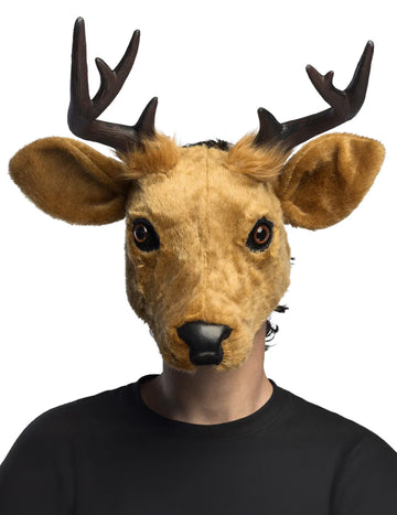 Felnőtt plüss szarvas félálarc 
