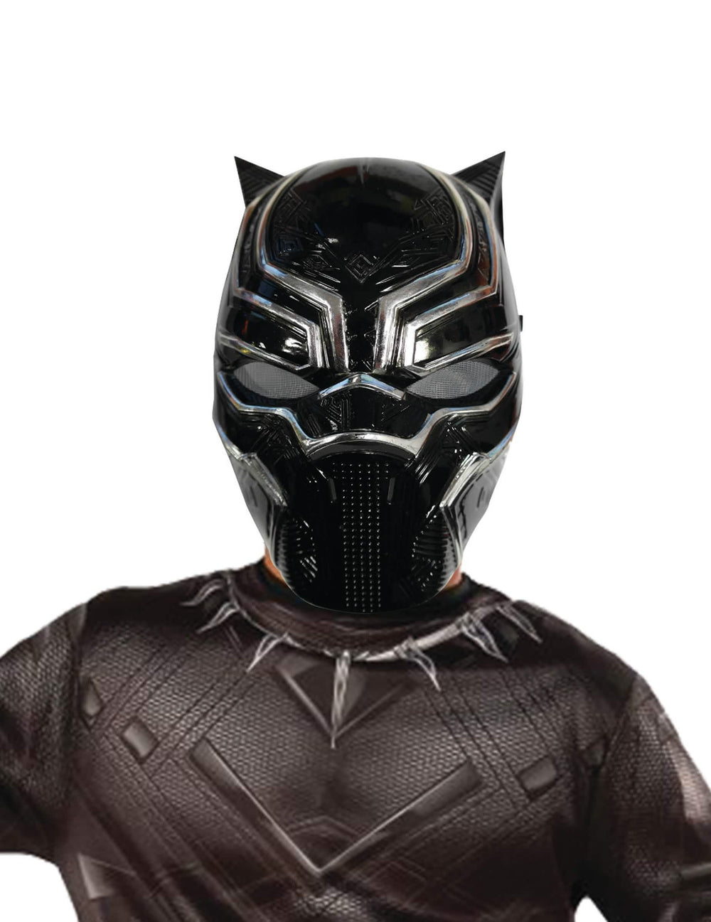 Fekete és ezüst Black Panther gyermek félmaszk