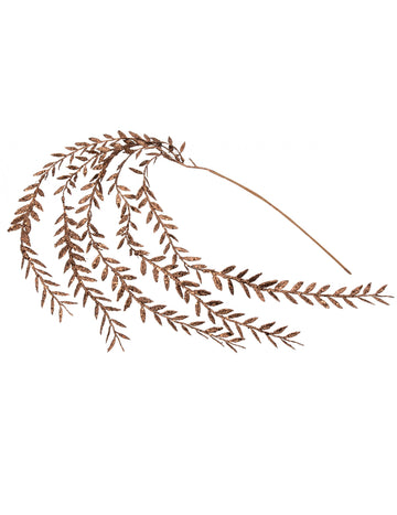 Csillogó csokoládé leveles girland 90 cm 
