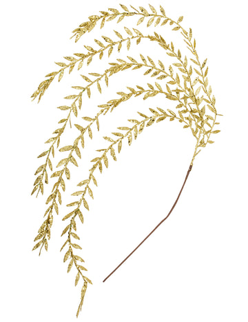 Arany csillámos lombozat girland 90 cm 