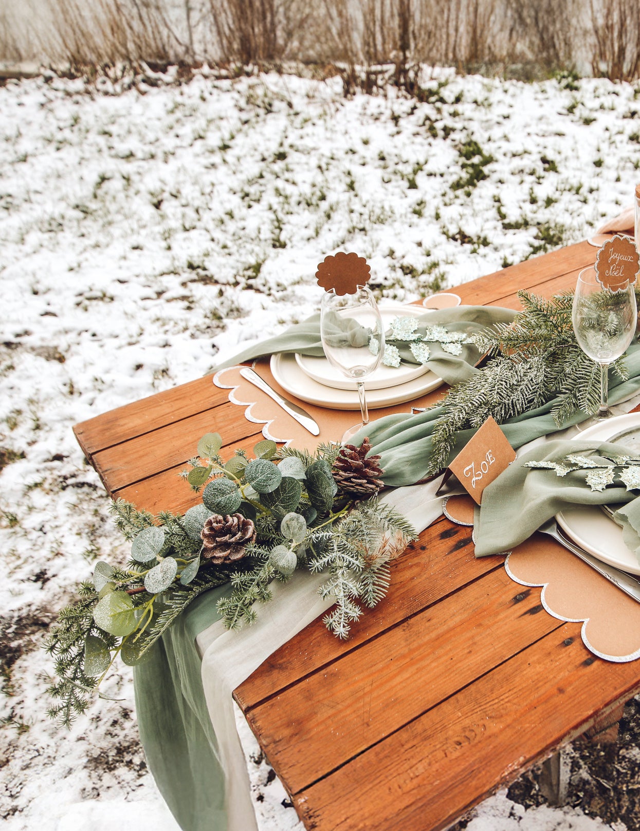 Fenyő- és eukaliptusz girland 53 cm 