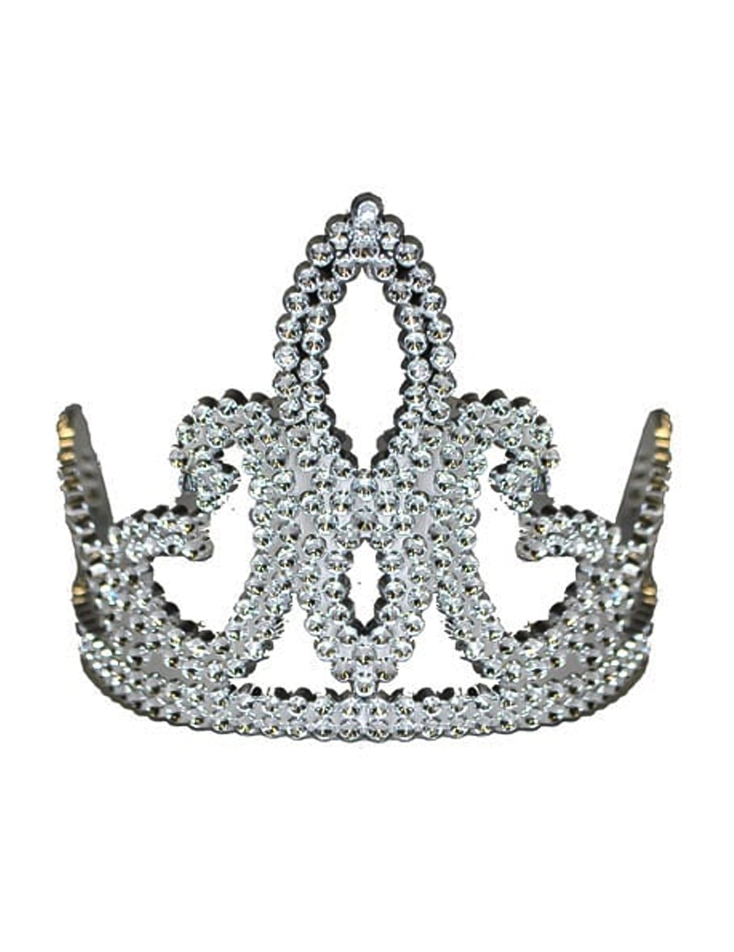 Diadème princesse pour fille argenté avec strass