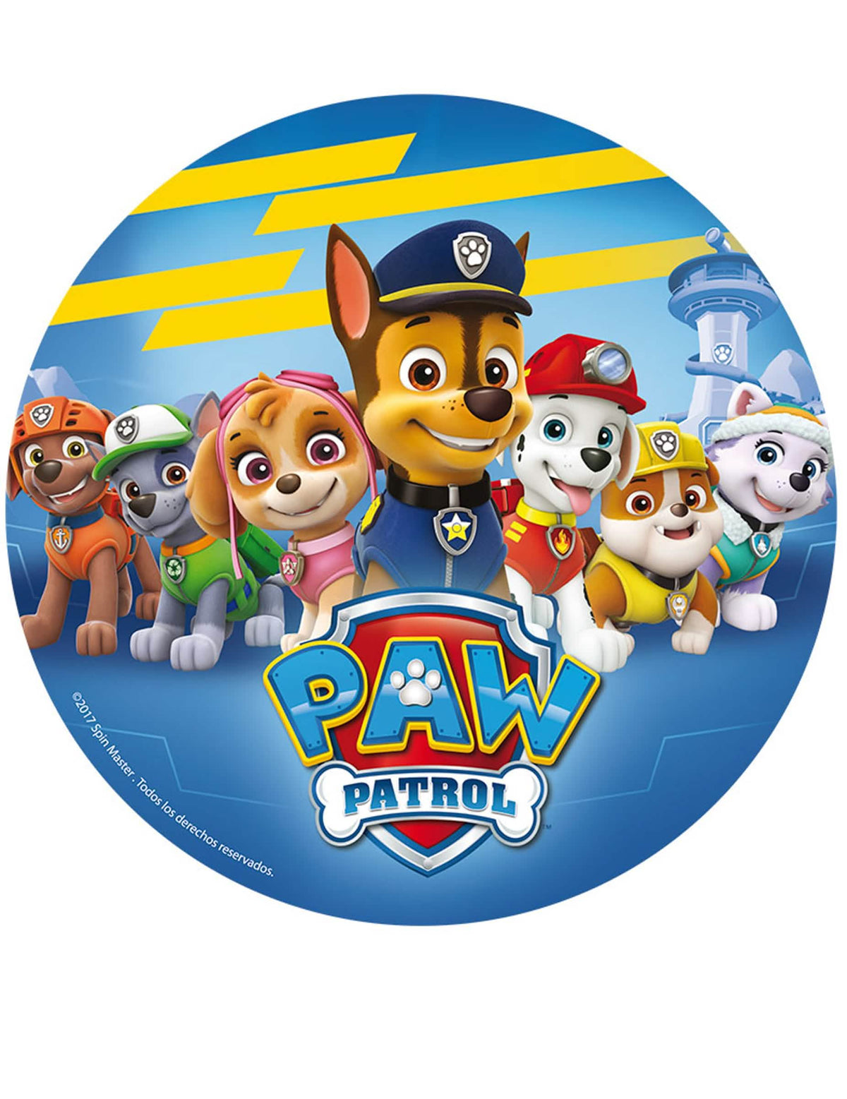 Ostyalap Pat'Patrouille gyermek számára kék, a főszereplőkkel