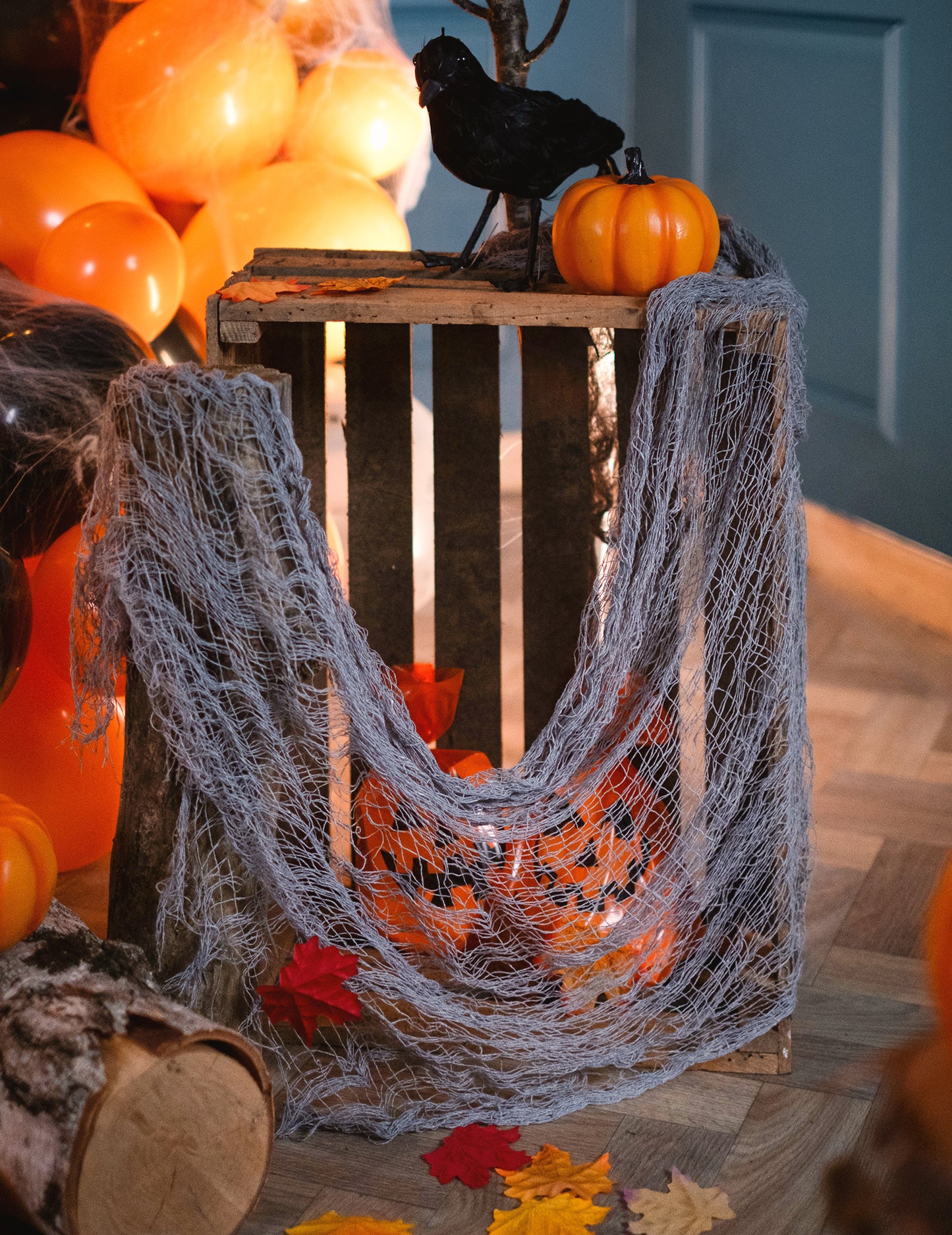 Halloween szürke lap 180 x 75 cm