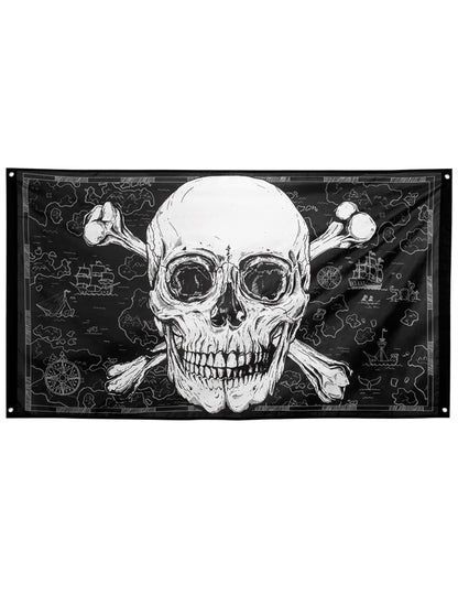 Jolly Roger kalóz zászló 90 x 150 cm