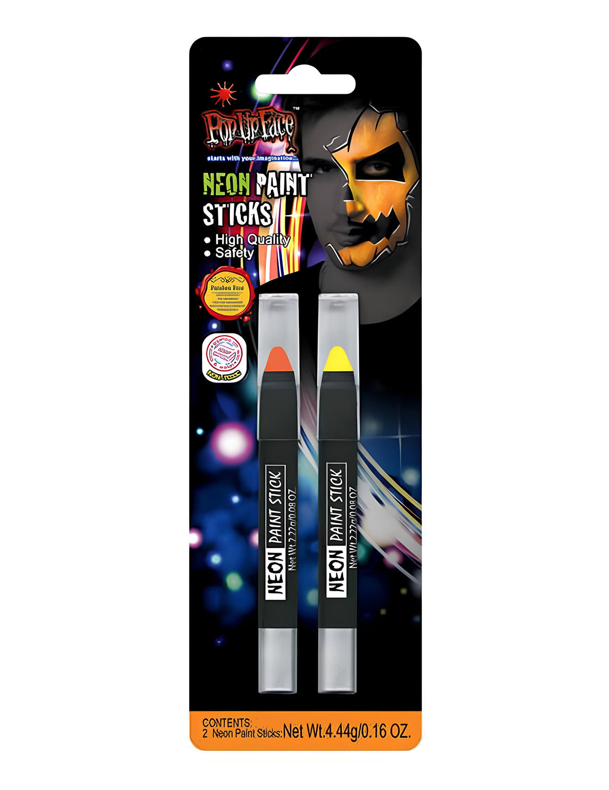Duo de crayons néon pour maquillage orange et jaune