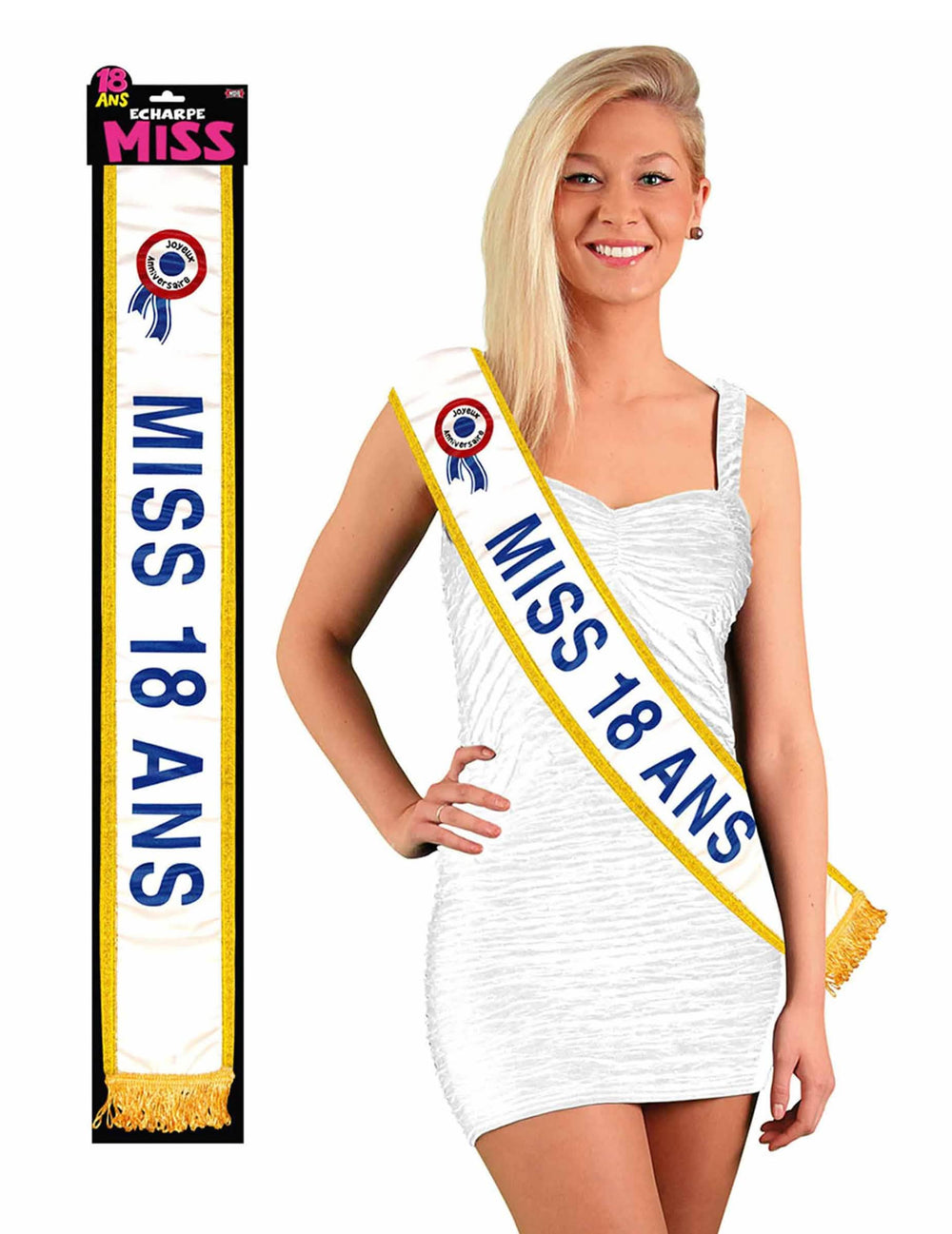 Sál Miss 18 év fehér és arany nő számára