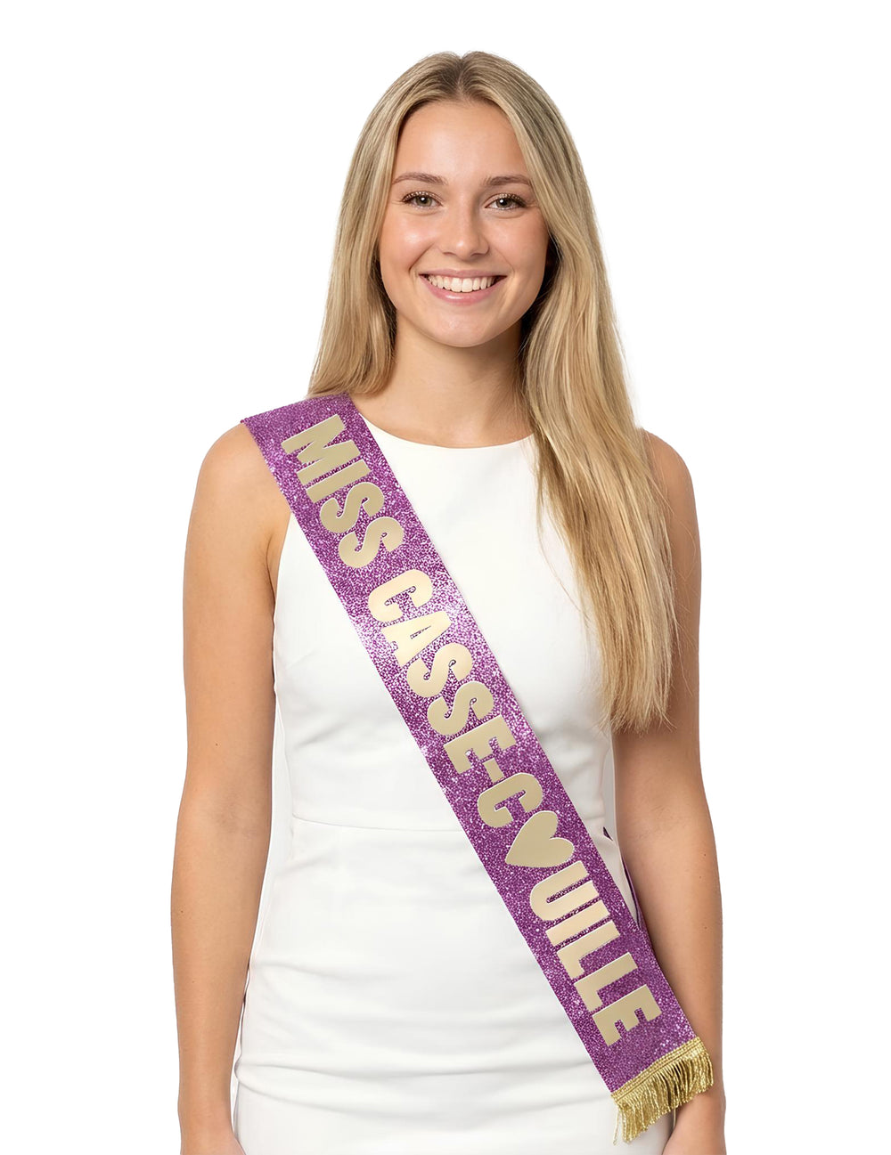 Echarpe Miss Casse-couille pour femme violette à paillettes