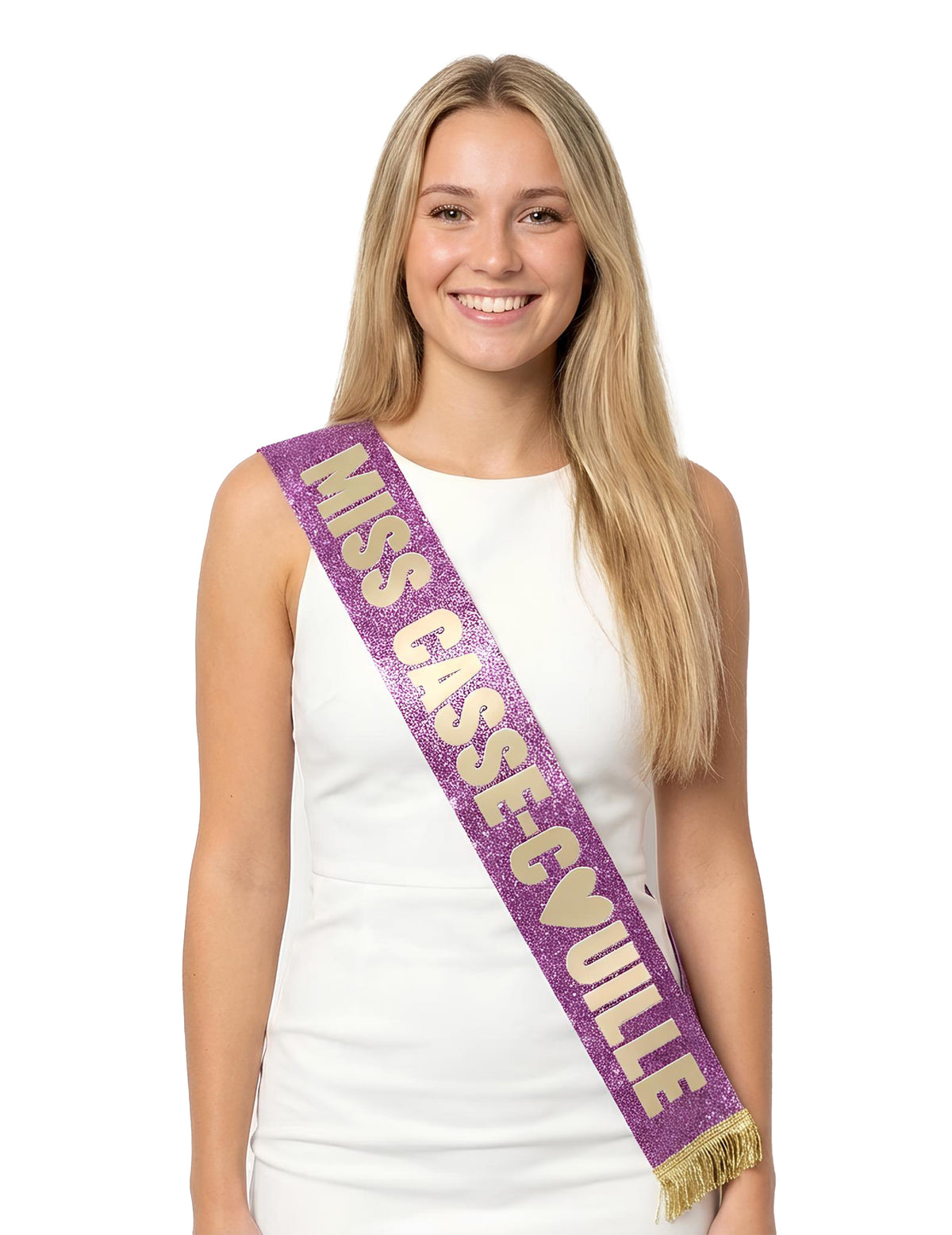 Echarpe Miss Casse-couille pour femme violette à paillettes