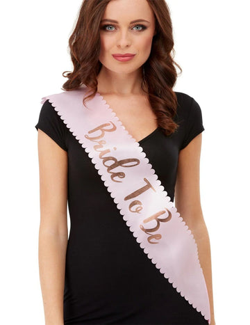 Rose arany csillogó feliratos Bride to Be EVJF szalag felnőtteknek