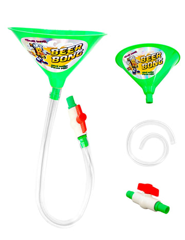 Entonnoir à bière pour adulte vert avec tuyau et robinet