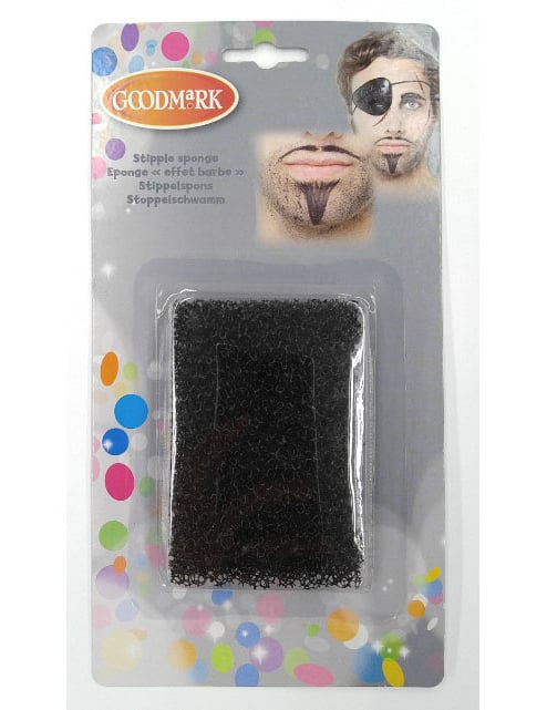 Eponge pour maquillage barbe pour adulte noire