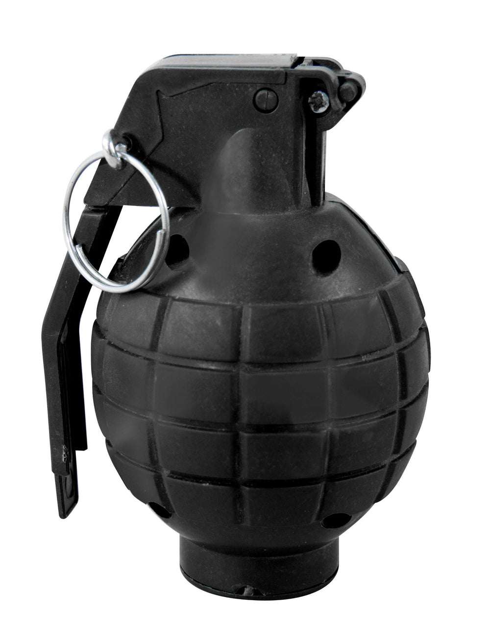 Vue de profil de la fausse grenade sonore militaire pour déguisement