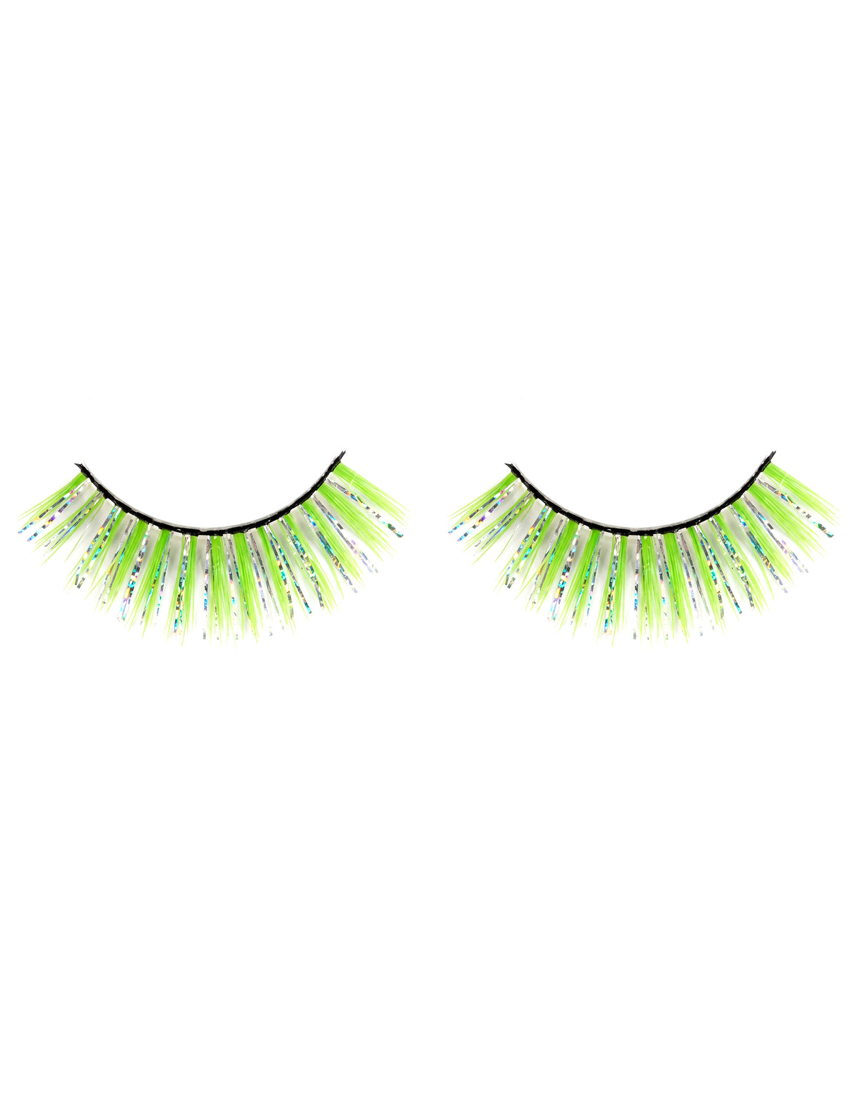 Faux cils brillants verts adulte