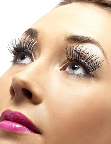 Felnőtt fekete és ezüst hosszú műszempillák